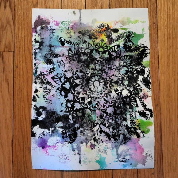 HANDCRAFTED Abstract Frame Painting HANDPAINTED Artwork HANDMADE Wall Art Decor - Picture 4 of 17